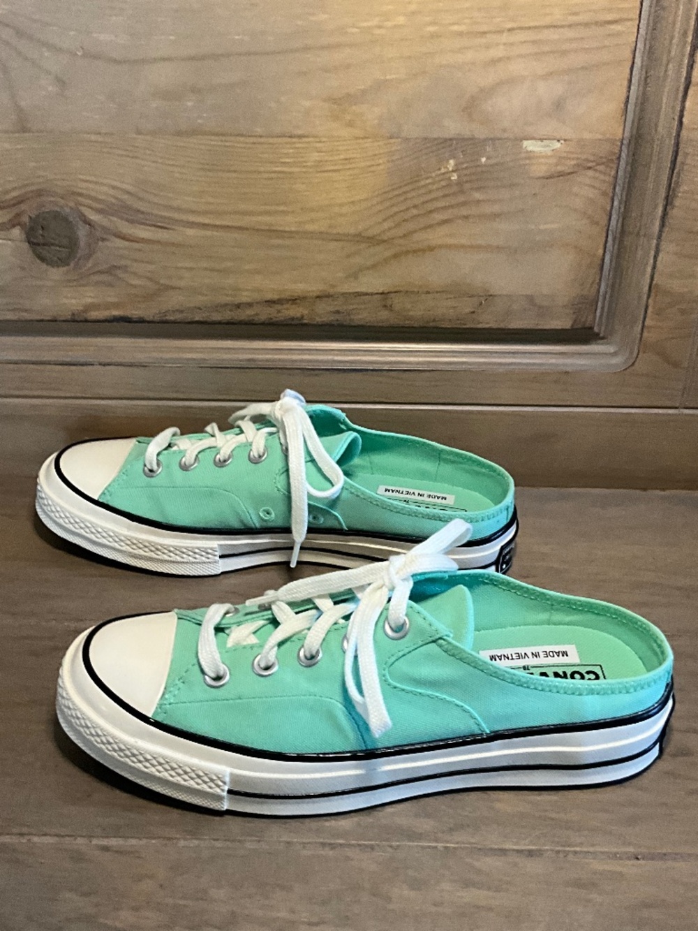 Converse Chuck Taylor Slip On W8/M6/UK6 Mint Green Canvas Low Top Never Worn - Picture 3 of 9